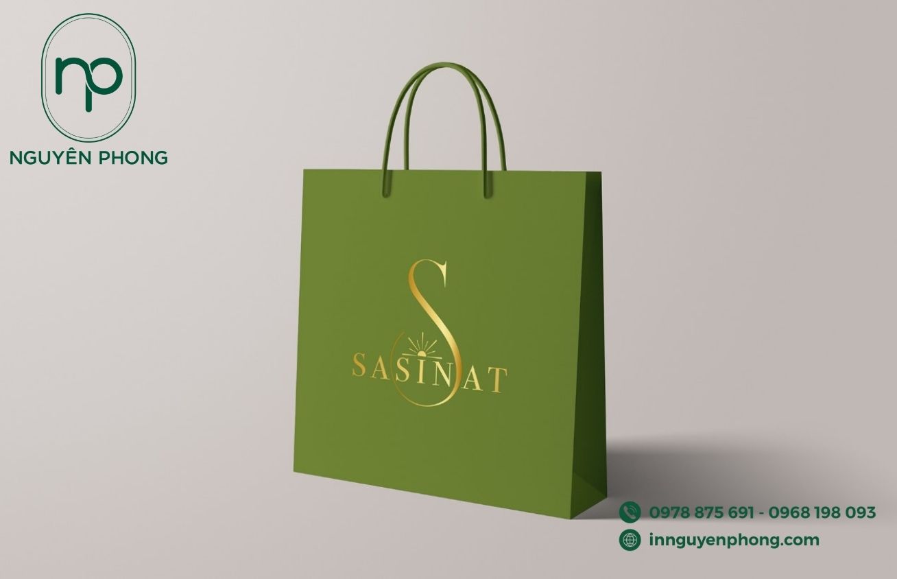 Mẫu túi giấy ép kim tinh tế